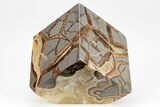Wide, Polished Septarian Cube - Utah #207789-2